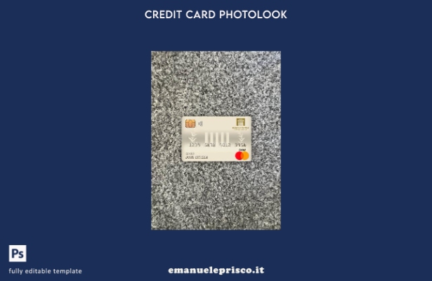 modello frontale photolook della carta di debito principale della banca centrale